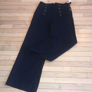 Anthro- elevenses pant, Wide leg, Side zip